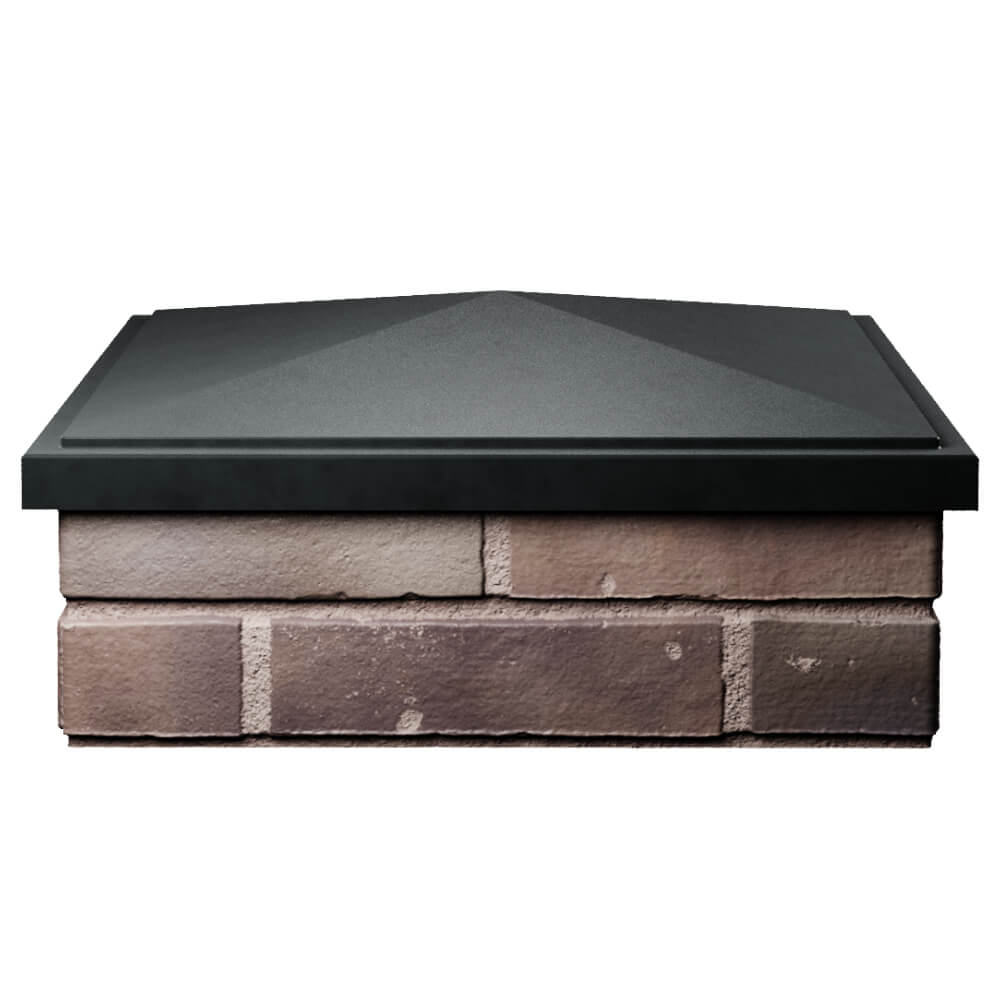 Колпак Zking БонаМоно Черный на столб 2х2 кирпича (515х515, 530х530мм)