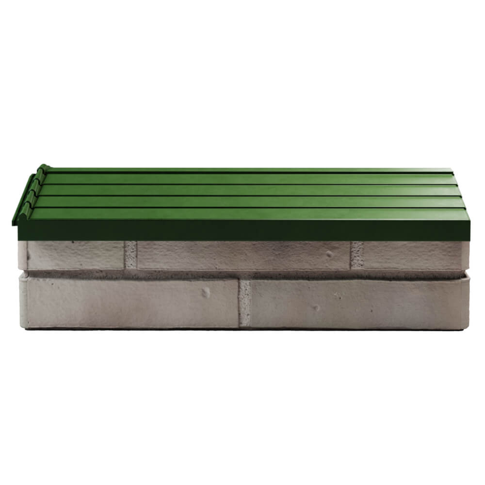 Парапет Zking Бона ХайТек Зеленый с посадкой на 1 кирпич (200/225/255мм)