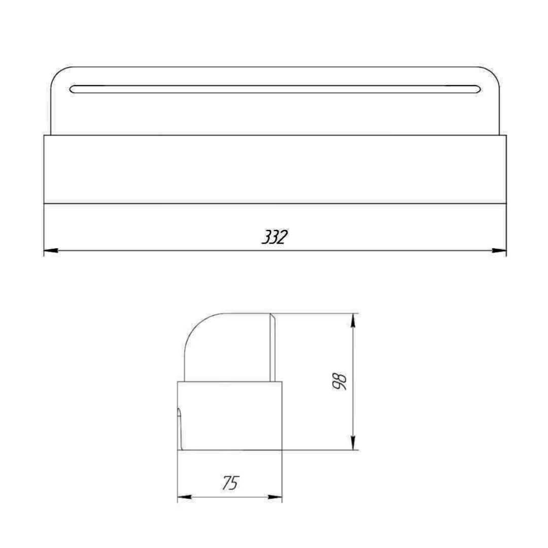 LED Светильник для шаговой плиты STONE Графитовый Серый 330х75х98мм