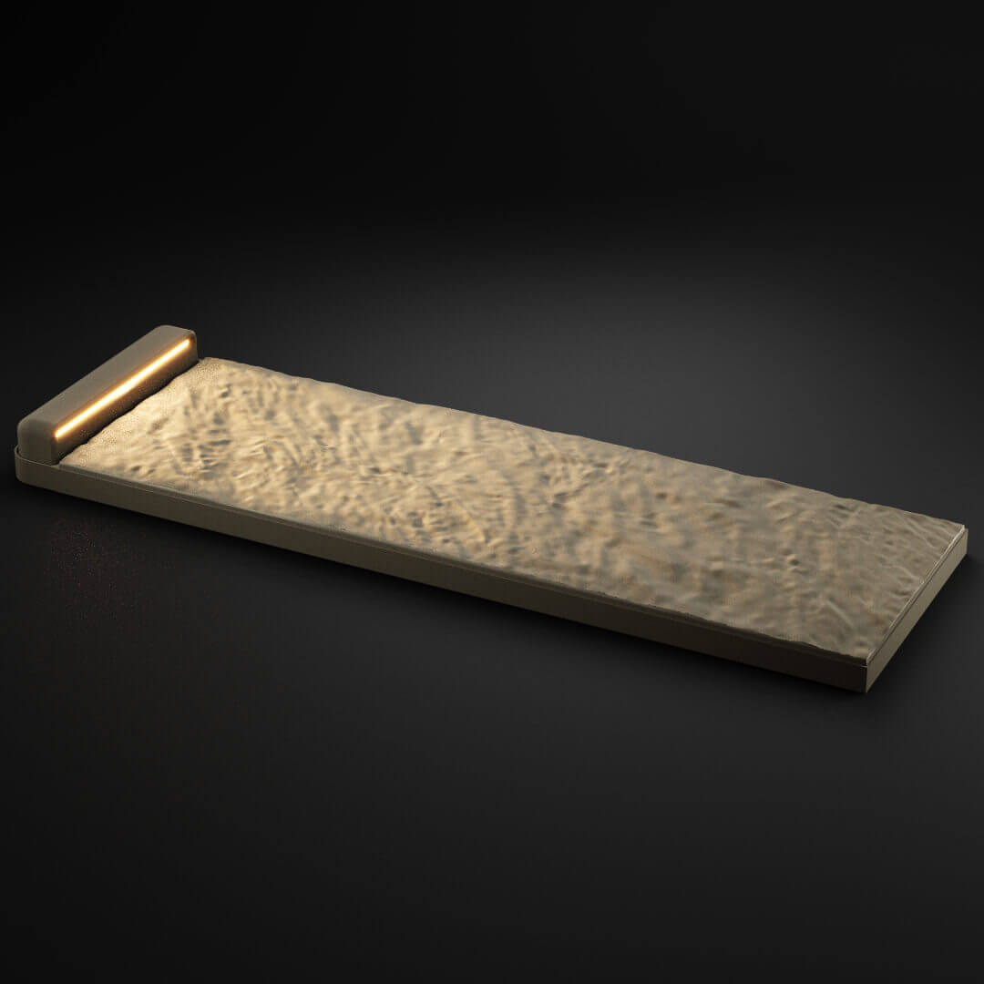 LED Светильник для шаговой плиты STONE Светлая Галька 330х75х98мм