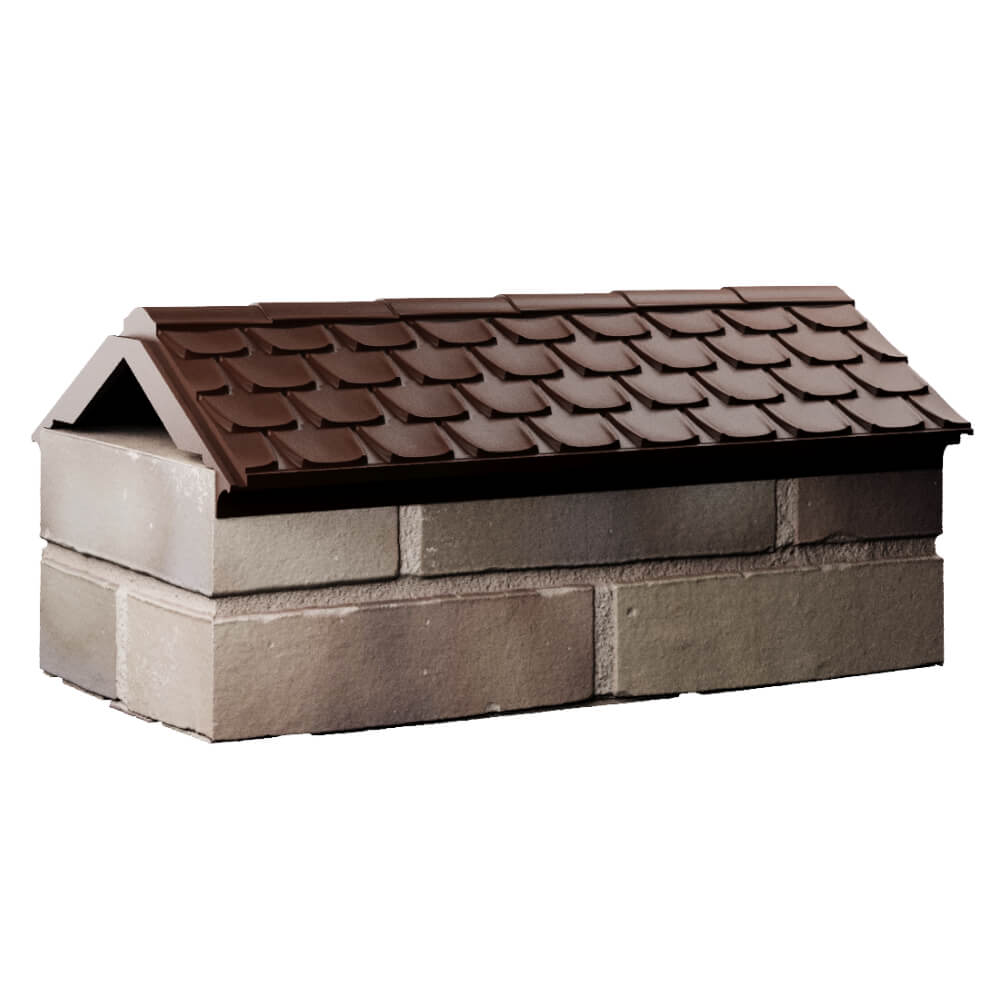 Парапет Zking Эльбрус Коричневый с посадкой на 1 кирпич (255мм)